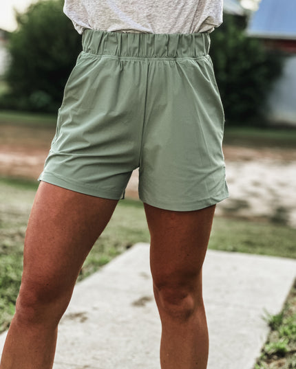 Brand Silo Shorts - Sage