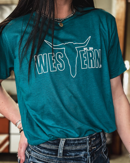 Brand Outline Logo T - Marine Teal