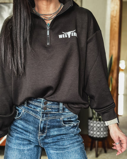 Brand Scuba Women's 1/4 Zip - Black Tide