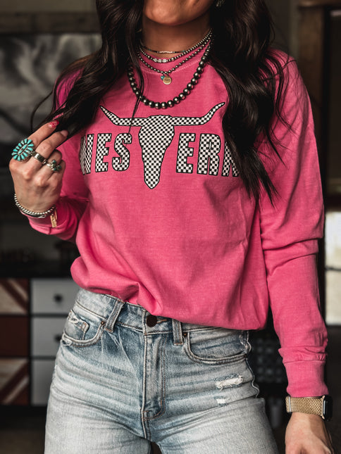 Brand Checker Logo Longsleeve - Pink