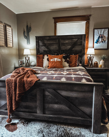 Brand Logo Cream/Orange Pillow Cover