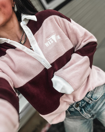 Pretty Woman Fuzzy Polo Sweater