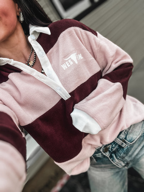 Pretty Woman Fuzzy Polo Sweater