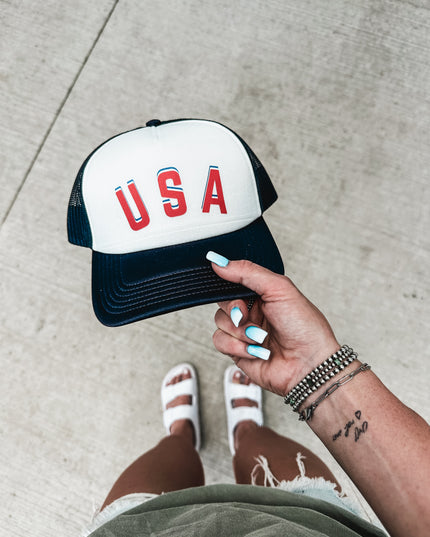 USA Trucker Hat - Navy