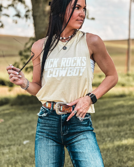 Kick Rocks Cropped Tank - Butter