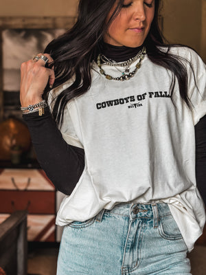 Cowboys of Fall Oversized T -Ivory