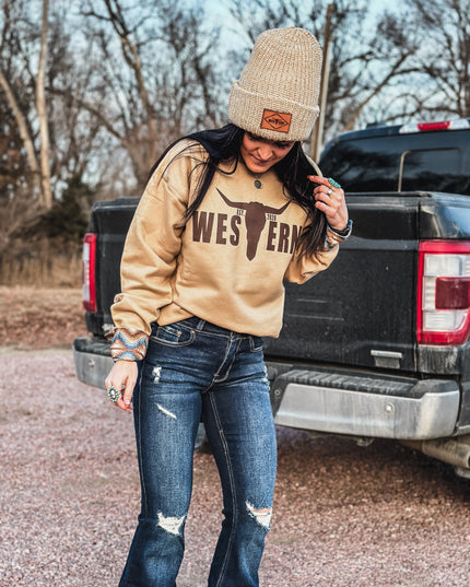 Brand Brown Logo Crew - Caramel