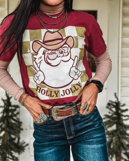 Holly Jolly - Dark Red