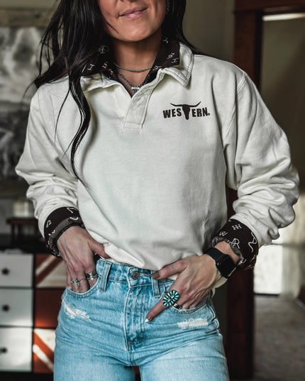 Brand Logo Collie Pullover - Ivory Cream