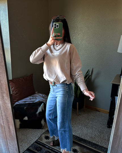 Brand Logo Bubble Hem Pullover
