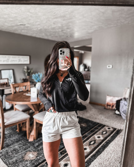 Brand Ladies Golfer 1/4 Zip - Black