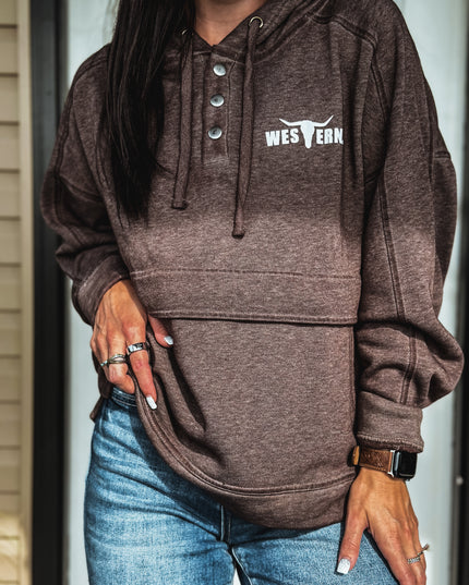 Brand Drifter Snap Pullover - Mocha