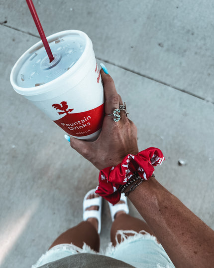 Brand Scrunchie - Red