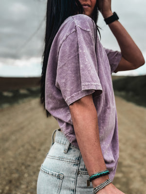 Strong + Divine Oversized Tee - Lavender