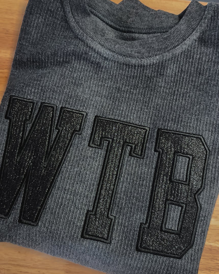 WTB Glitter Applique Corded Crew