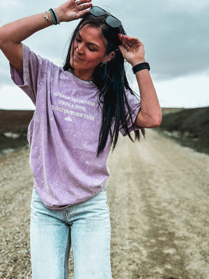 Strong + Divine Oversized Tee - Lavender