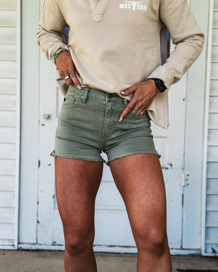 The Maria Jean Shorts - Olive Green