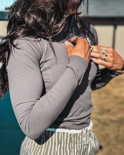 Brand Intensity 1/4 Zip - Gunmetal