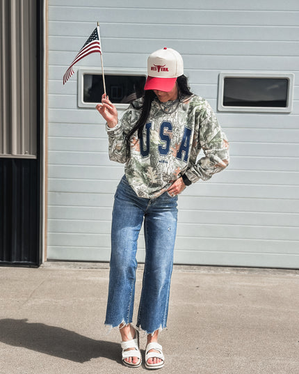 USA [block letters] Crew