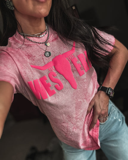 Brand T Pink Puff Logo / Shock Pink