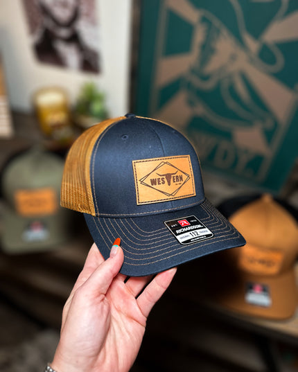 Brand Hat Navy/Camel 112