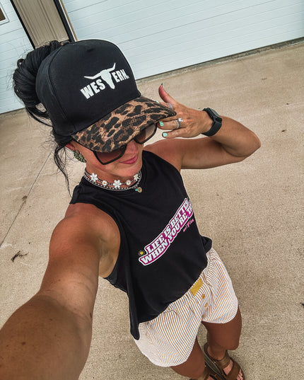 Life's Better Tan - Cropped Tank