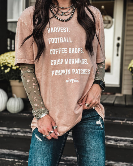 Best of Fall Oversized T - Peach