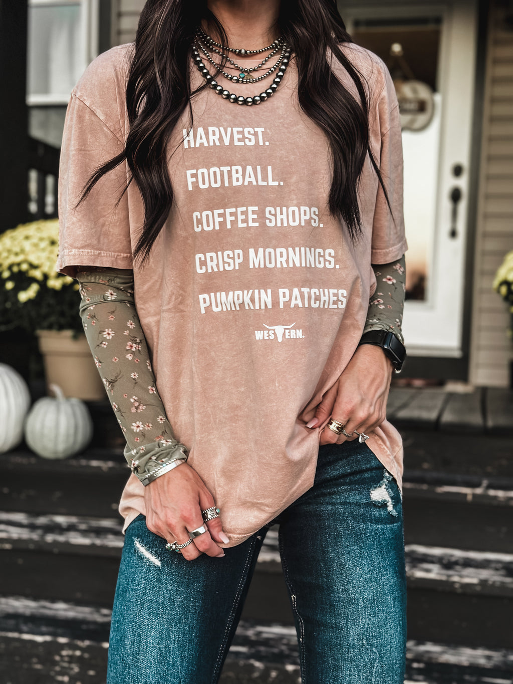 Best of Fall Oversized T - Peach