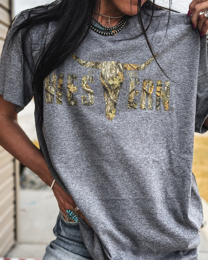 Brand Camo Woods Logo - Graphite Heather