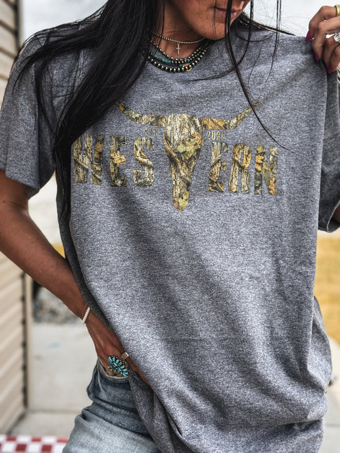 Brand Camo Woods Logo - Graphite Heather