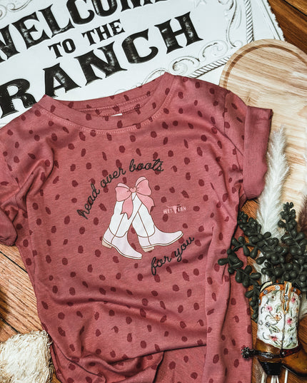Head Over Boots Toddler T - Pink Dots