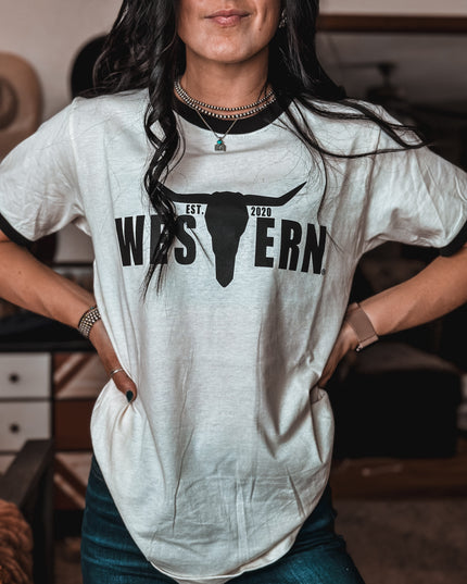 Brand Logo Vintage Ringer T
