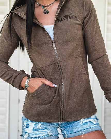 Brand Coastin' Full Zip Jacket - Mocha