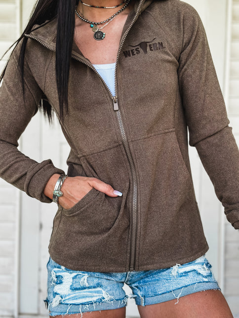 Brand Coastin' Full Zip Jacket - Mocha