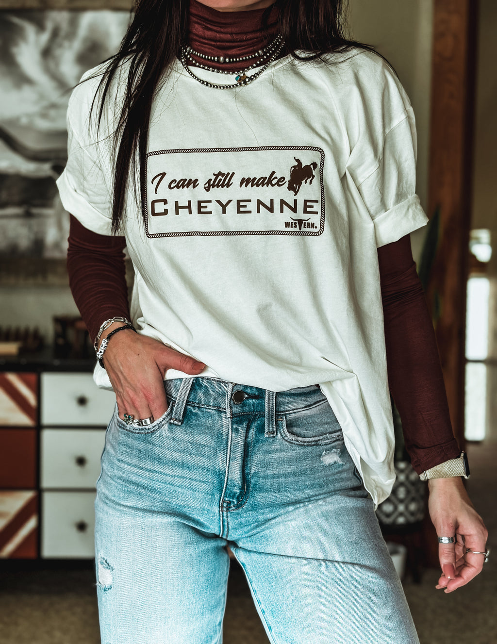 Cheyenne Oversized T -Ivory