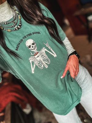 Brewed to the Bone Oversized T - Vintage Green