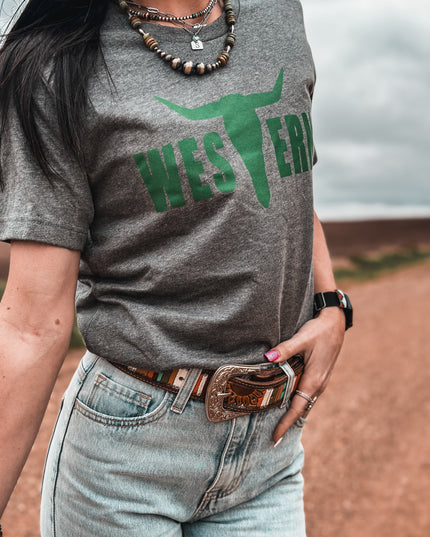 Brand T Grey/Green Logo