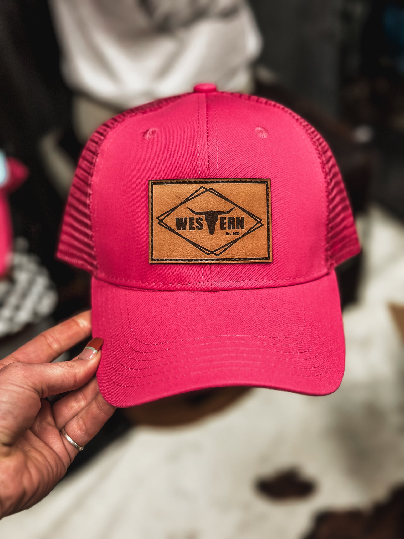 Brand Hat Hot Pink