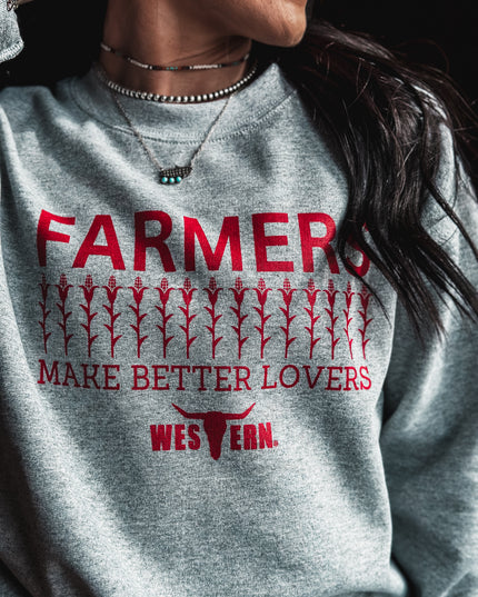 Farmers Make Better Lovers Crew - Red