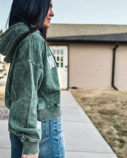 Brand Jersey Hoodie - Green/White