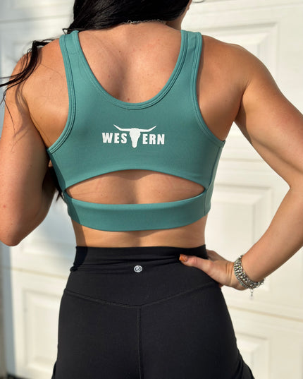 Brand Cut Back Bra EMERALD TEAL