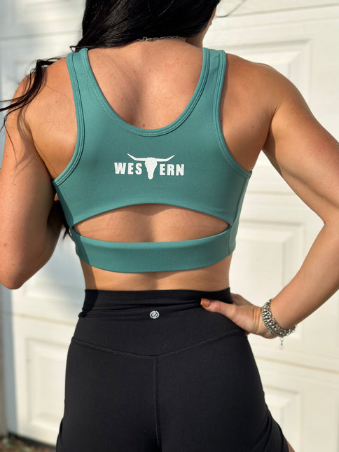 Brand Cut Back Bra EMERALD TEAL