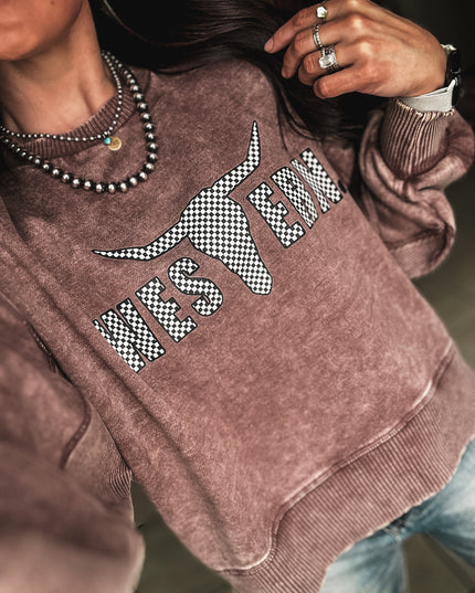 Brand Checker Logo Fleece Pullover - Mocha