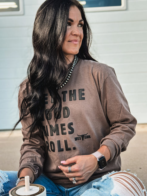 Let the Good Times Roll Longsleeve - Brown