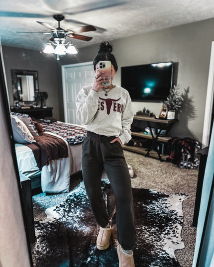 Brand Tri-Cotton Joggers - Charcoal