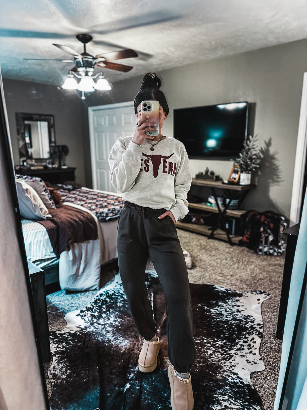 Brand Tri-Cotton Joggers - Charcoal