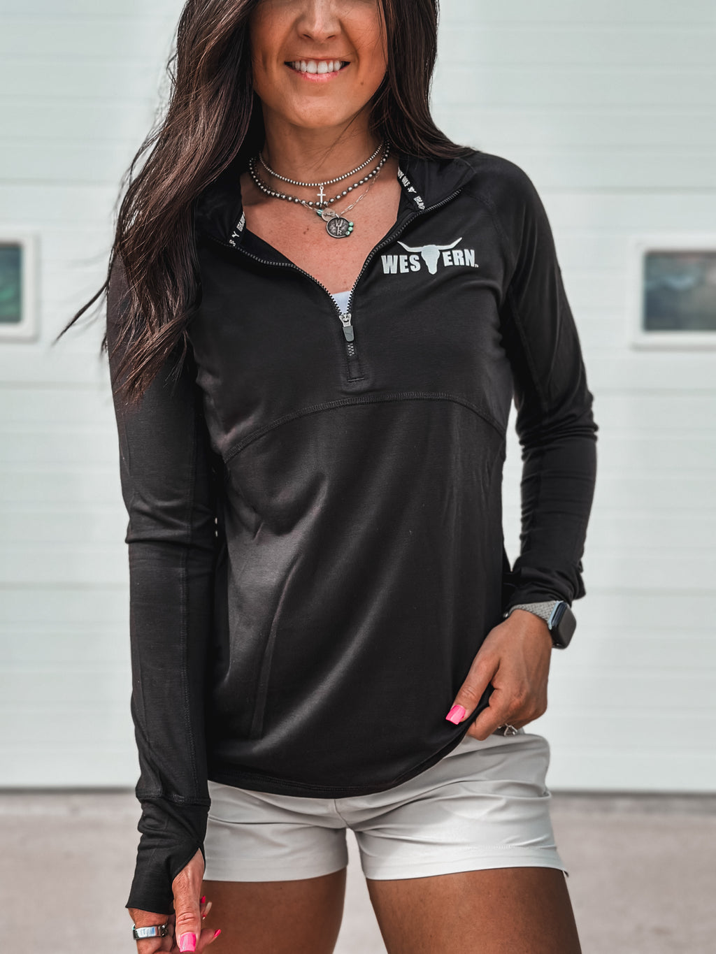 Brand Ladies Golfer 1/4 Zip - Black