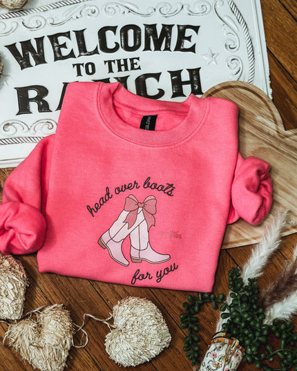 Head Over Boots Youth Crew - Cosmic Pink