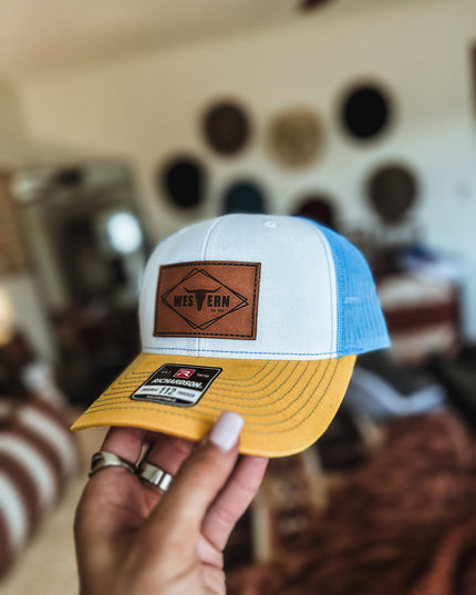 Brand Hat Blue/Yellow 112