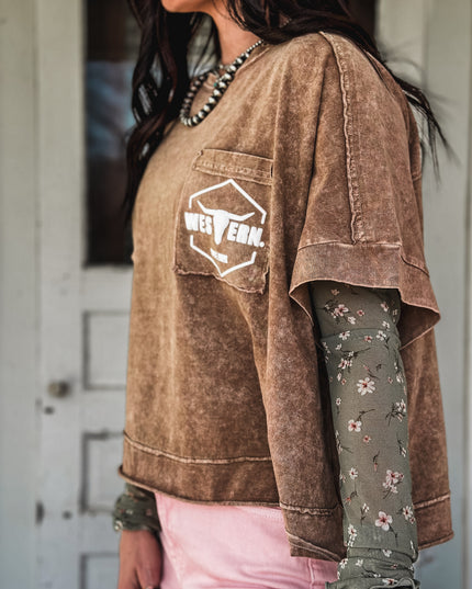 Brand Tulip Oversized Box Tee - Copper